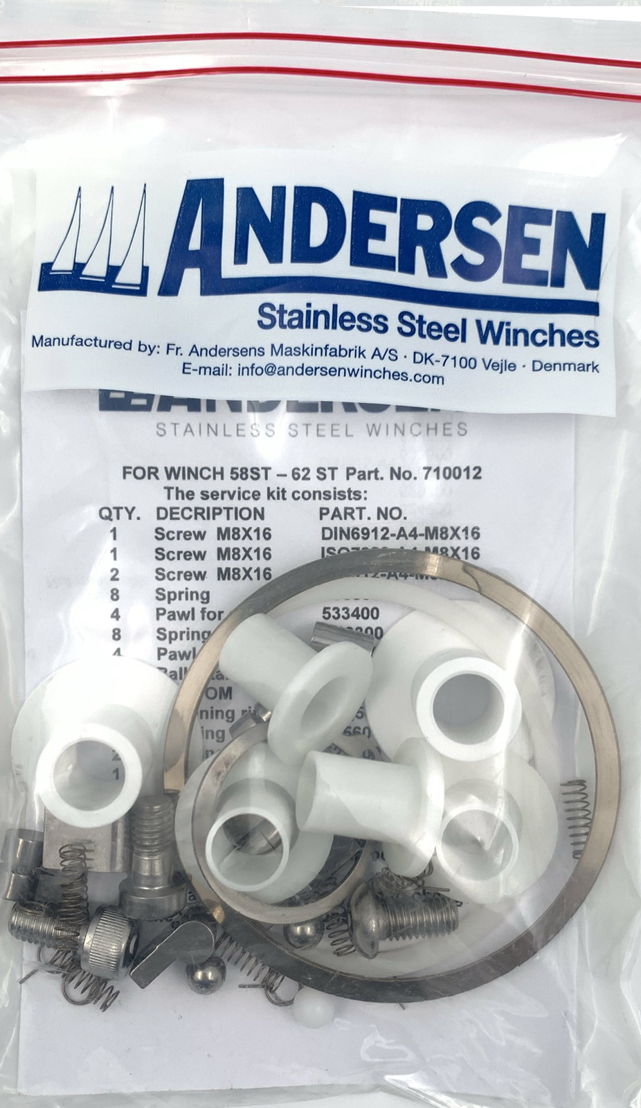 RA710012 Andersen service kit