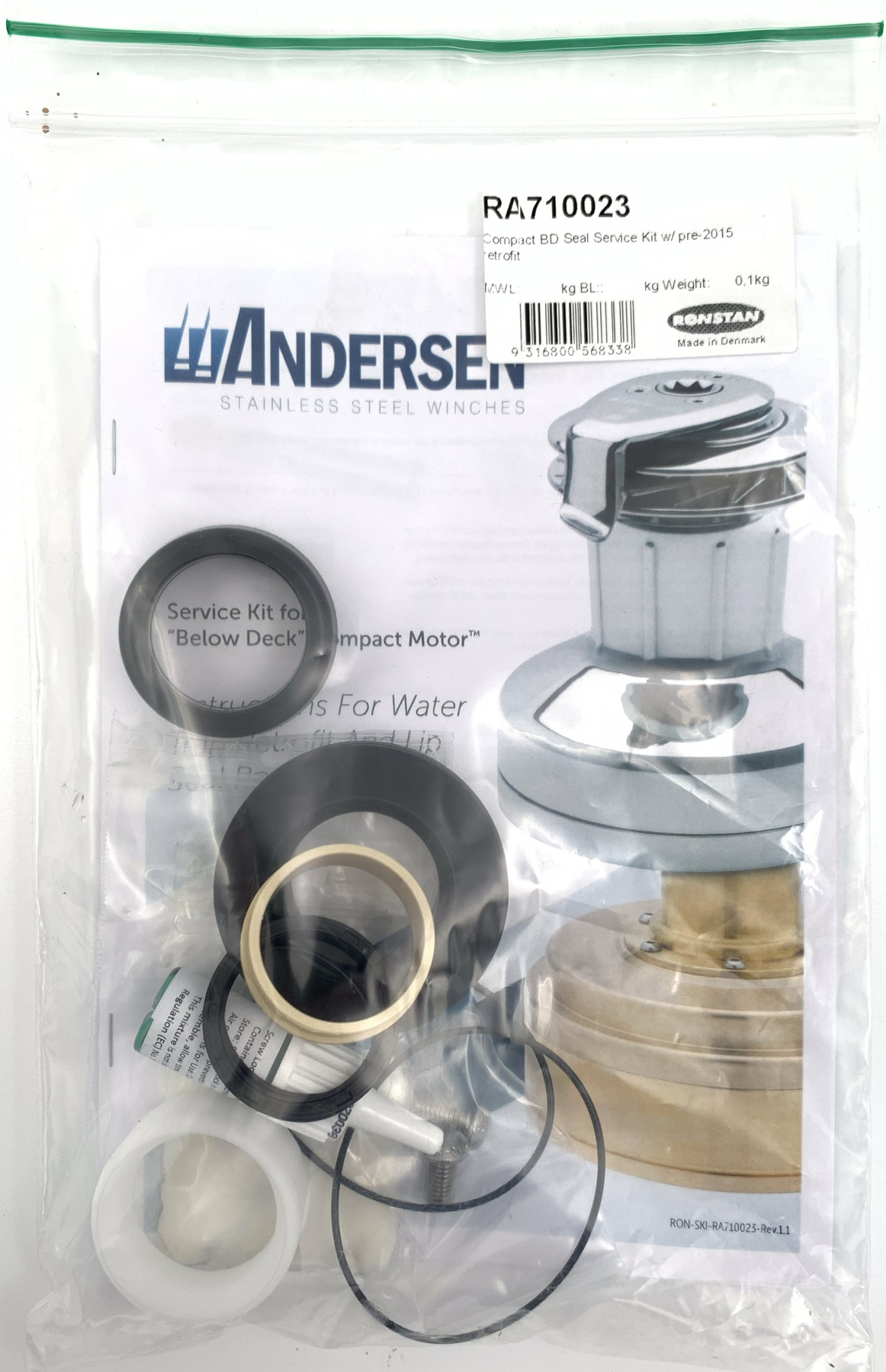 RA710023 Andersen compact winch service kit lier