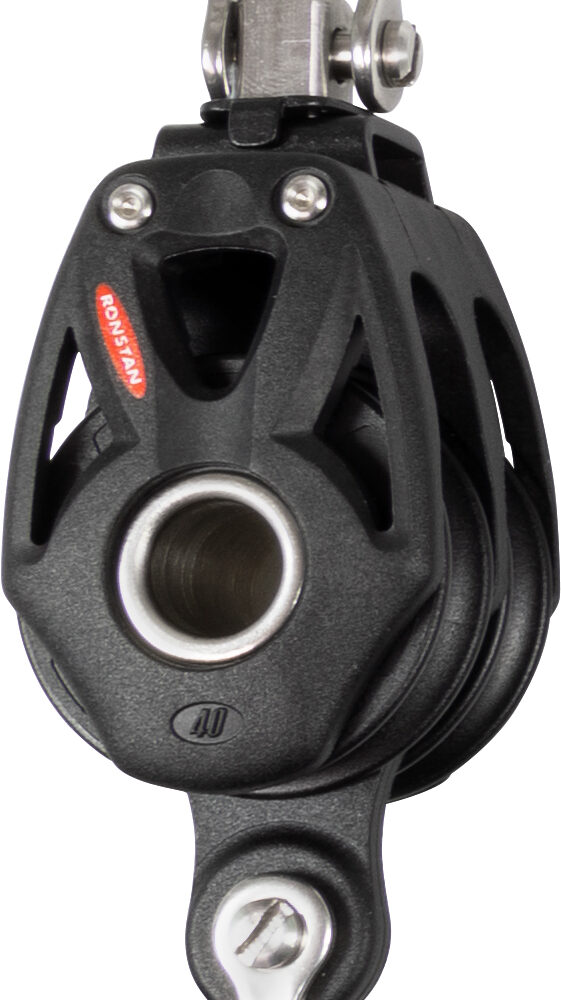 Ronstan Orbit S40 BB, 2-schijfsblok, hondsvot, swivel