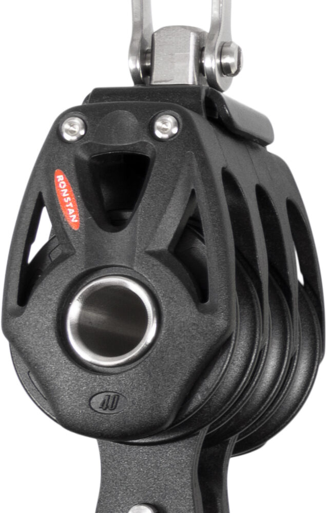 Ronstan Orbit S40 BB, 3-schijfsblok, hondsvot, swivel