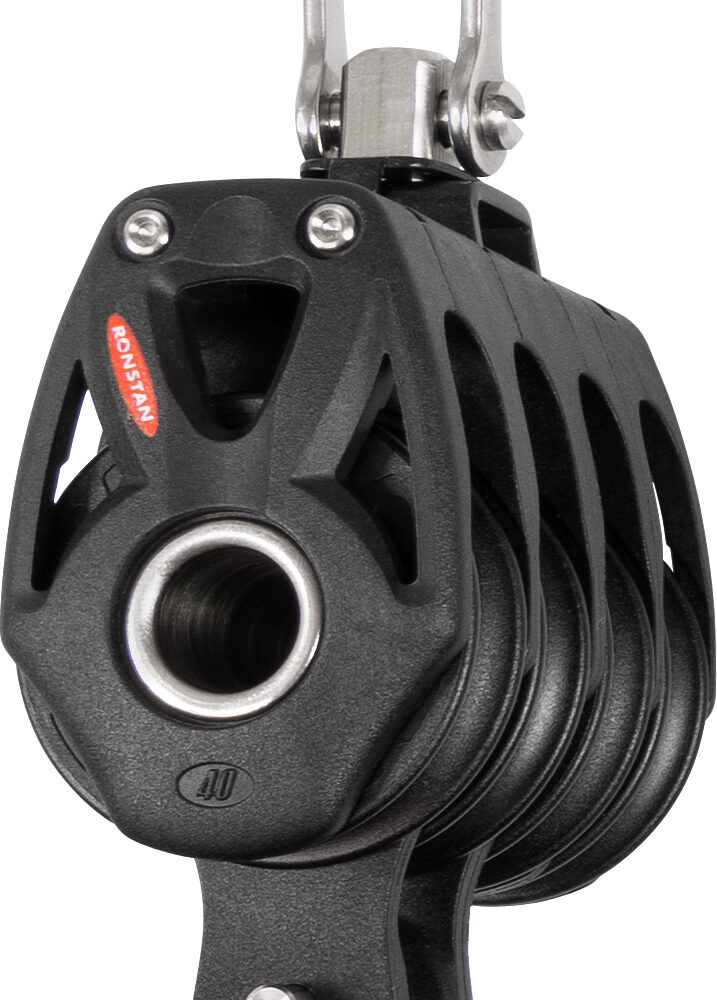 Ronstan Orbit S40 BB, 4-schijfsblok, hondsvot, swivel