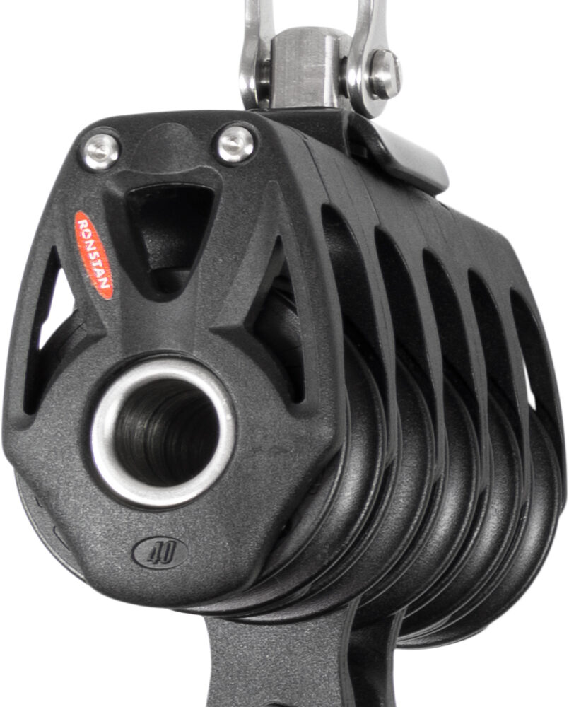 Ronstan Orbit S40 BB, 5-schijfsblok, hondsvot, swivel