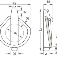 Wichard Plastic snap hook - Lenght: 50 mm