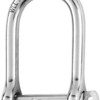 Wichard D-sluiting breed zelfborgend RVS 8 mm