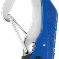 Wichard Veiligheidshaak RVS dubbele bediening 115 mm blauw