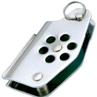 Wichard Blok 24 mm RVS 1-schijfs met V klem en hondsvot