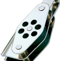 Wichard Blok 24 mm RVS 2-schijfs met V klem, hondsvot en slu